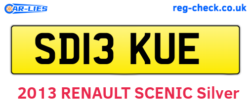 SD13KUE are the vehicle registration plates.