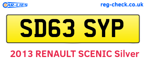 SD63SYP are the vehicle registration plates.