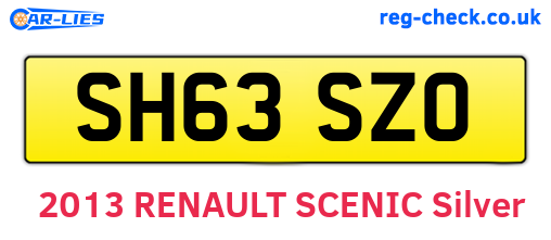 SH63SZO are the vehicle registration plates.