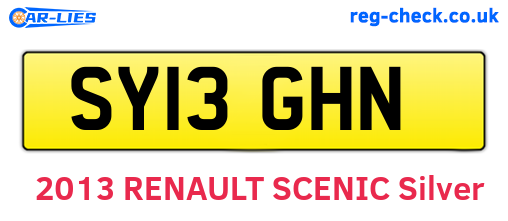 SY13GHN are the vehicle registration plates.
