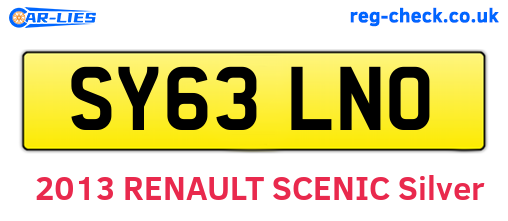 SY63LNO are the vehicle registration plates.