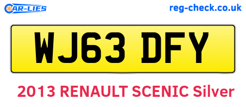 WJ63DFY are the vehicle registration plates.