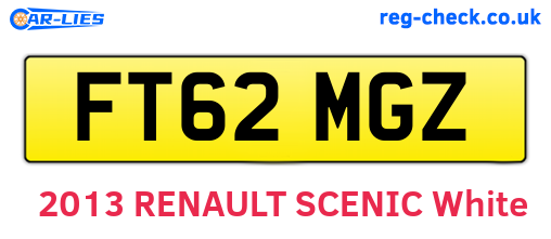 FT62MGZ are the vehicle registration plates.