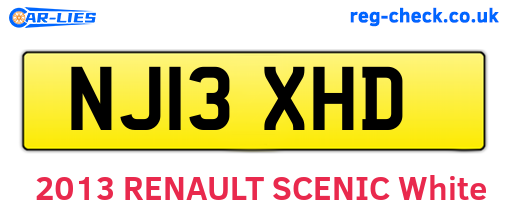 NJ13XHD are the vehicle registration plates.