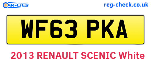 WF63PKA are the vehicle registration plates.