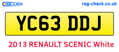 YC63DDJ are the vehicle registration plates.