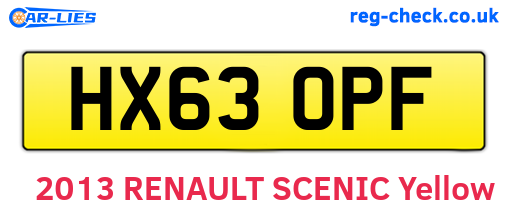 HX63OPF are the vehicle registration plates.