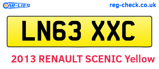 LN63XXC are the vehicle registration plates.