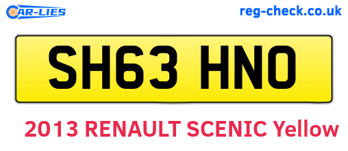 SH63HNO are the vehicle registration plates.