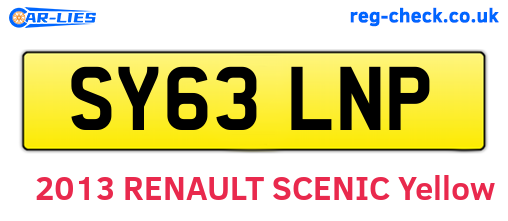 SY63LNP are the vehicle registration plates.