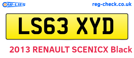 LS63XYD are the vehicle registration plates.