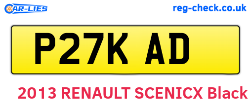 P27KAD are the vehicle registration plates.