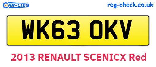 WK63OKV are the vehicle registration plates.