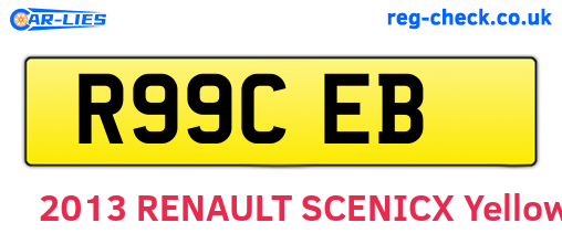 R99CEB are the vehicle registration plates.