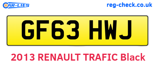 GF63HWJ are the vehicle registration plates.