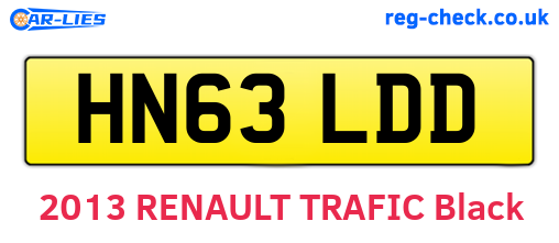 HN63LDD are the vehicle registration plates.