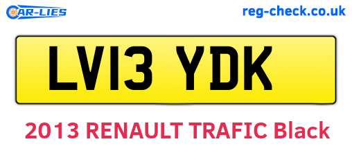 LV13YDK are the vehicle registration plates.