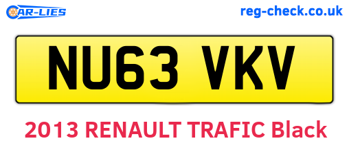 NU63VKV are the vehicle registration plates.