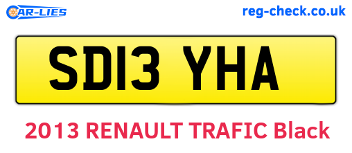 SD13YHA are the vehicle registration plates.