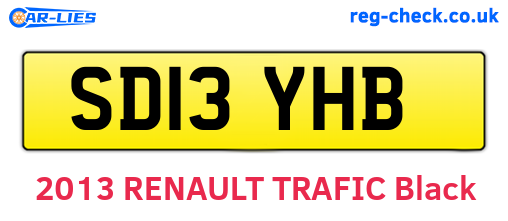 SD13YHB are the vehicle registration plates.