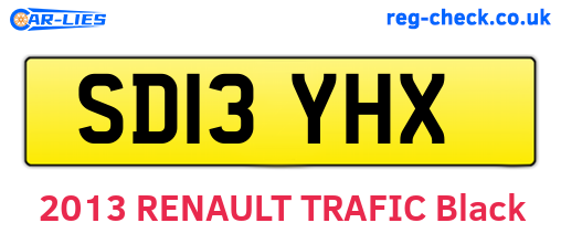 SD13YHX are the vehicle registration plates.