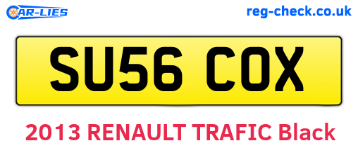 SU56COX are the vehicle registration plates.