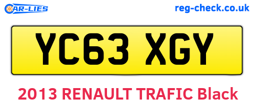 YC63XGY are the vehicle registration plates.