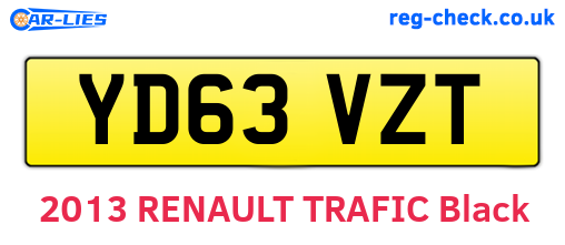 YD63VZT are the vehicle registration plates.