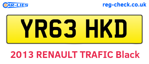 YR63HKD are the vehicle registration plates.
