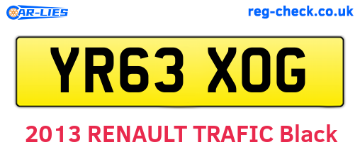YR63XOG are the vehicle registration plates.