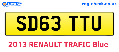 SD63TTU are the vehicle registration plates.