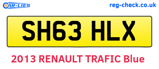 SH63HLX are the vehicle registration plates.