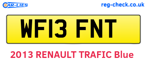 WF13FNT are the vehicle registration plates.