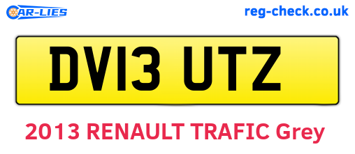 DV13UTZ are the vehicle registration plates.