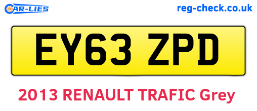 EY63ZPD are the vehicle registration plates.