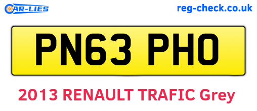 PN63PHO are the vehicle registration plates.