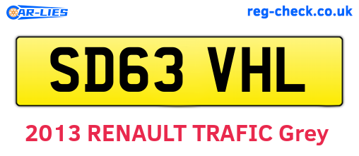 SD63VHL are the vehicle registration plates.