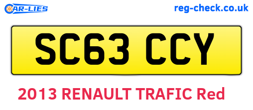 SC63CCY are the vehicle registration plates.