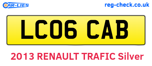 LC06CAB are the vehicle registration plates.