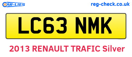 LC63NMK are the vehicle registration plates.