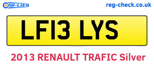 LF13LYS are the vehicle registration plates.