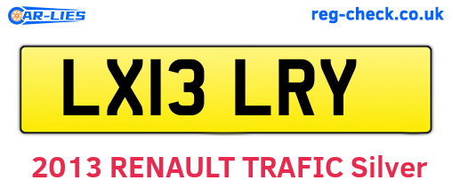 LX13LRY are the vehicle registration plates.