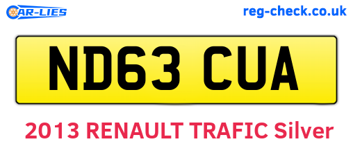 ND63CUA are the vehicle registration plates.