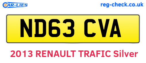 ND63CVA are the vehicle registration plates.