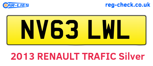 NV63LWL are the vehicle registration plates.