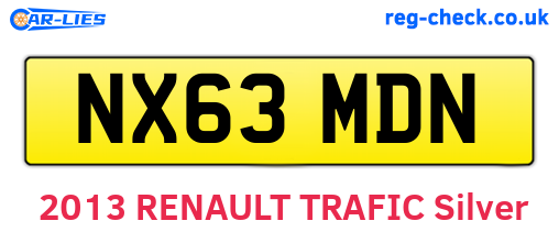 NX63MDN are the vehicle registration plates.