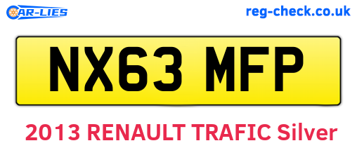 NX63MFP are the vehicle registration plates.