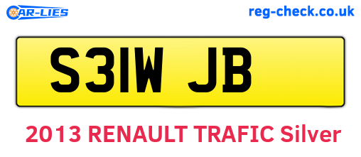 S31WJB are the vehicle registration plates.