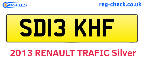 SD13KHF are the vehicle registration plates.