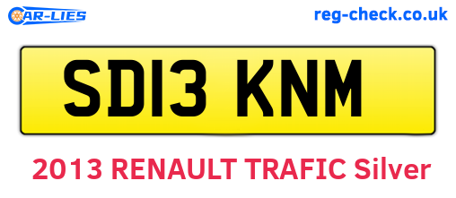 SD13KNM are the vehicle registration plates.